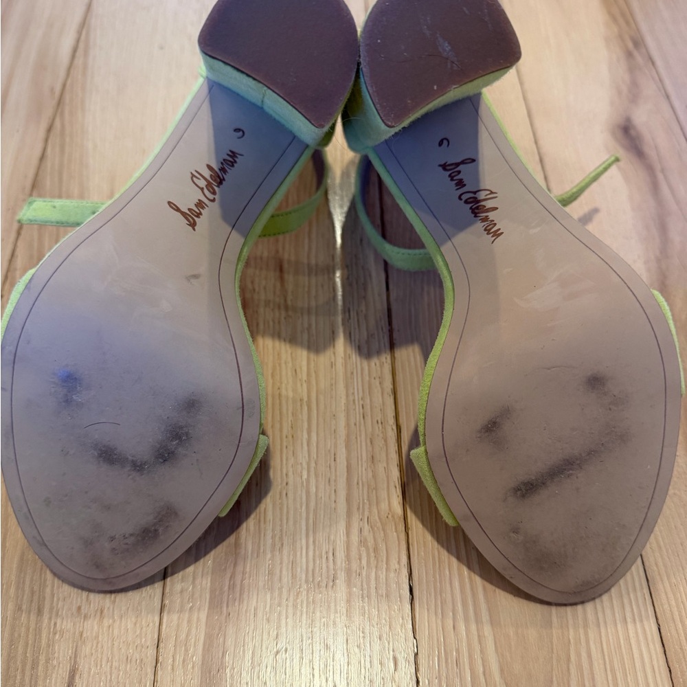 Sam Edelman Yaro Block Heel Sandals - lime green! Size 6! - Picture 5 of 5